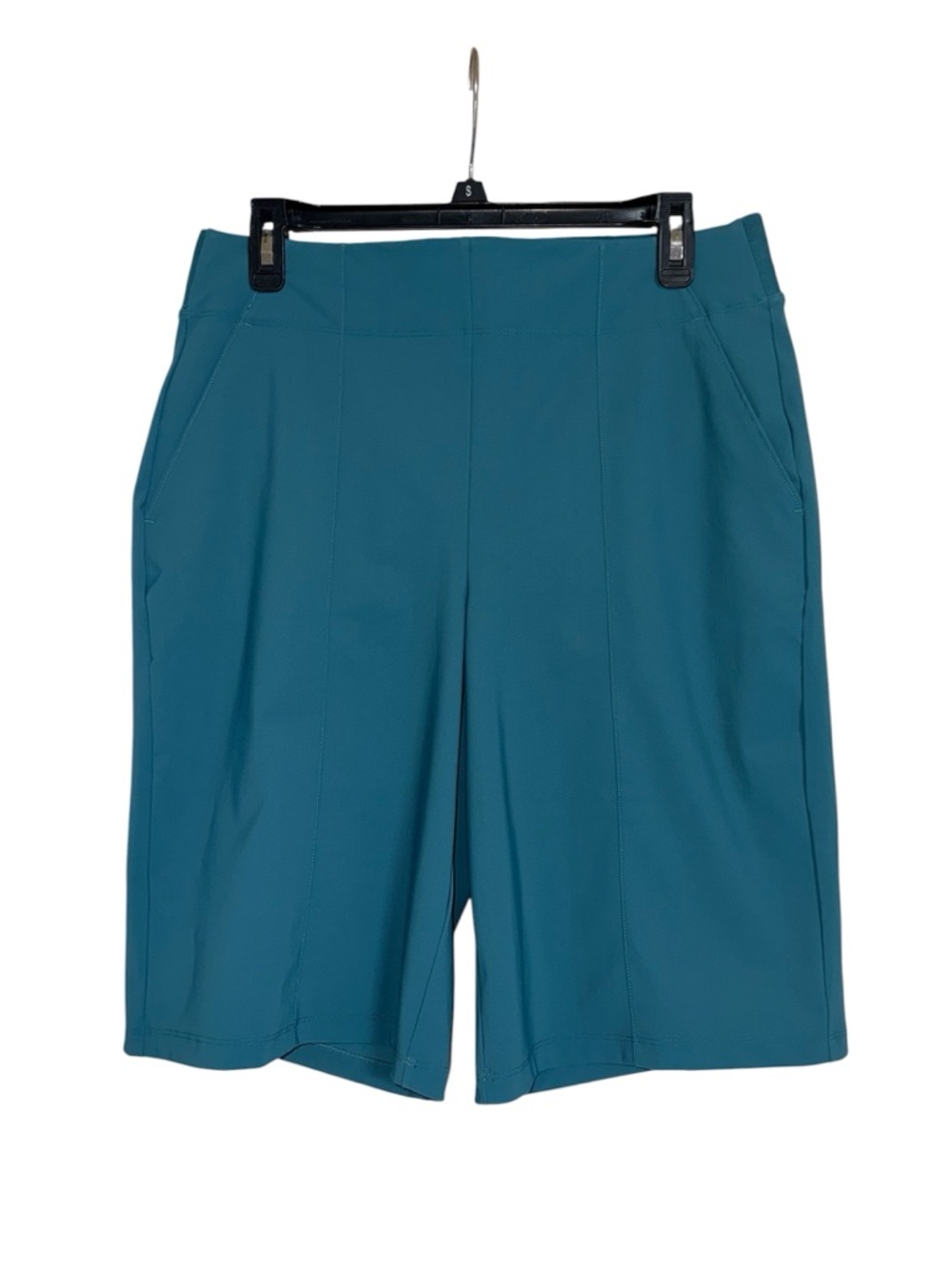 Athleta Cosmic Bermuda Shorts Size 12 Teal High Rise Stretch Performance Golf
